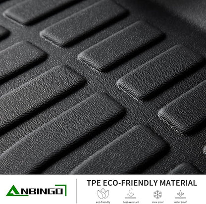 ANBINGO®Fit for Dodge Ram Floor Mats 2019-2024 Ram 1500 Crew Cab New Body with Original Storage(NOT Classic Models) All Weather Mat for Dodge TPE Car Mat Rugs for Rubber Trunk Carpet