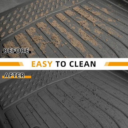 Floor Mats for Toyota RAV4 2019-2025, 2021 RAV4 Floor Mats, TPE Non-Slip Waterproof Summer Winter, for Front & Rear Row & Cargo Floor Mats