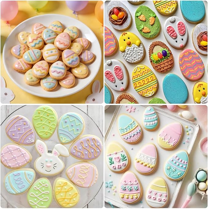 AIERSA Mini Egg Cookie Cutter, Round Small Easter Cookie Cutters, 1.2 Inch Tiny