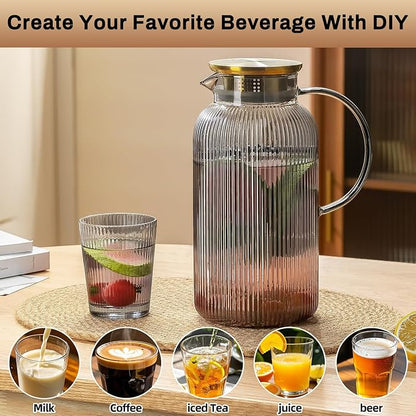 Buaic 2 PACK Glass Pitcher