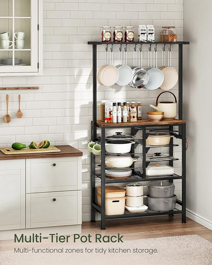 CHOEZON Pots and Pans Organizer Rack, Kitchen Bakers Rack, Kitchen Island Table