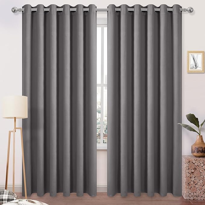 DWCN Blackout Curtains 84 Inches Long, Room Drakening Drapes