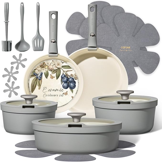 Carote 20pcs Ceramic Cookware Set