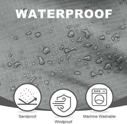 Fleece Waterproof Outdoor Blanket - Windproof Stadium Blanket for Camping, Picnics, and Sports Stay Dry and Comfortable 80"x 58"(Gray)