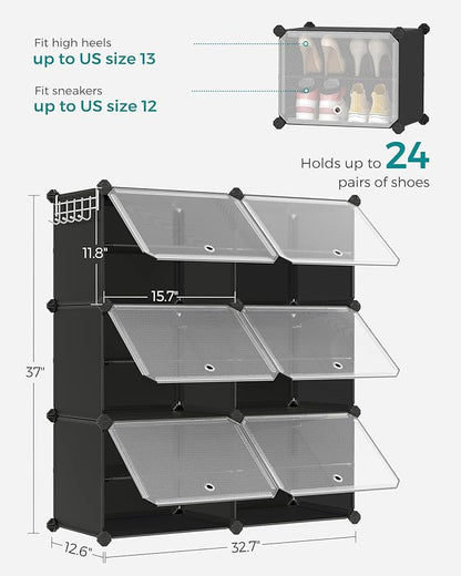 SONGMICS Shoe Rack Organizer, 6-Tier Shoe Storage Cabinet