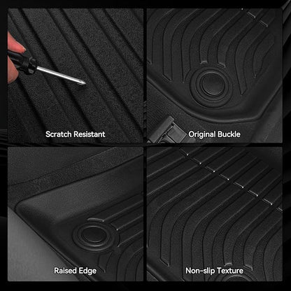 Floor Mats for Ford Escape 2020-2026(Gas Only), Trunk Mat and Backrest Mat & Door Sill Guard All Weather TPE Protector for Ford Escape Floor Liner Accessories