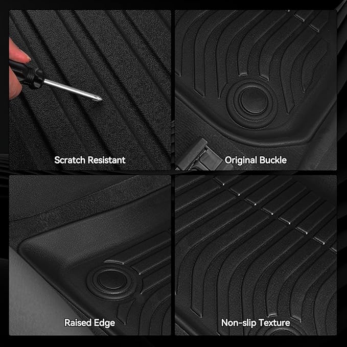 Floor Mats for 2024 2025 2026 Mazda CX-90 7 Seats/Captain Seat, Trunk Mat with Backrest Mat All Weather TPE Protector for Mazda CX-90 Accessories