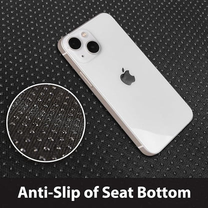 CAR PASS 3D Foam PU Leather Car Seat Covers, Universal Seat Covers Full Sets for Trucks SUV Sedan Automotive Seat Covers Armrest Airbag Compatible Waterproof Comfortable Faux Nappa Leather All Gray