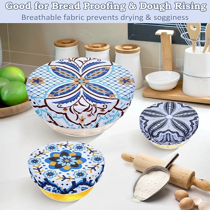 5-Size Reusable Beeswax Bowl Covers