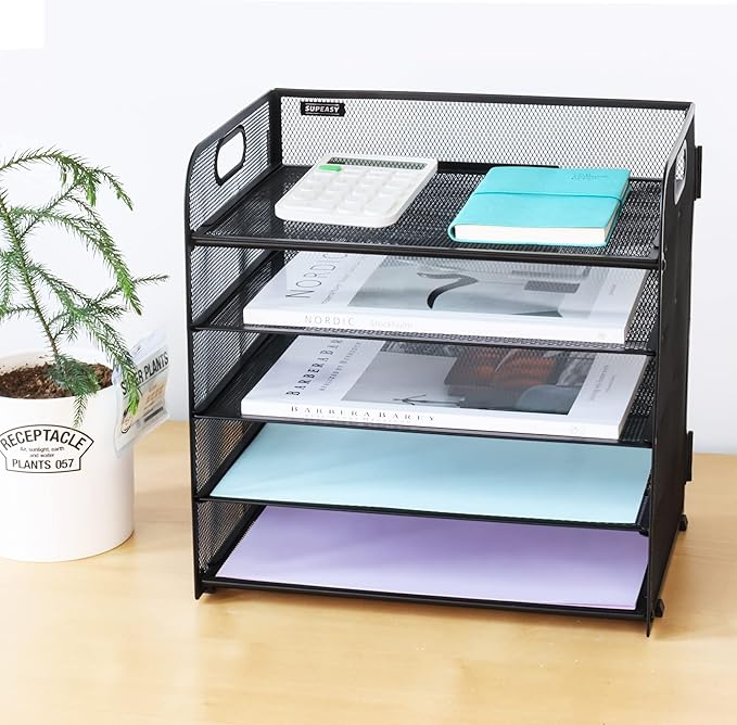 Supeasy 5 Trays Paper Organizer Letter Tray