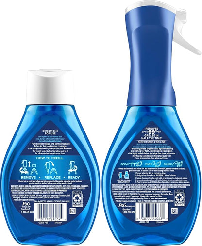 Dawn Dish Soap Spray Kitchen Household Essentials 1 Tropical Blend Starter Kit and Watermelon Refill Combo Pack, 16 oz (each)
