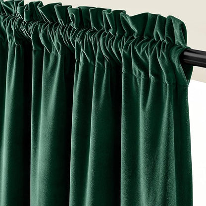 Lazzzy Velvet Blackout Curtains Thermal Insulated Room Window Drapes Super Soft