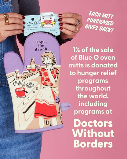 Blue Q Oops I'm Drunk Funny and Cute Oven Mitts, Home Kitchen Gifts, Cooking