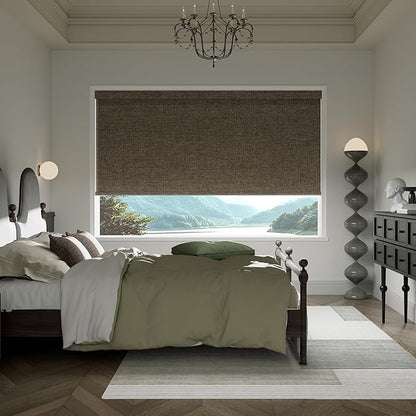 Boolegon Motorized 100% Blackout Roller Blinds