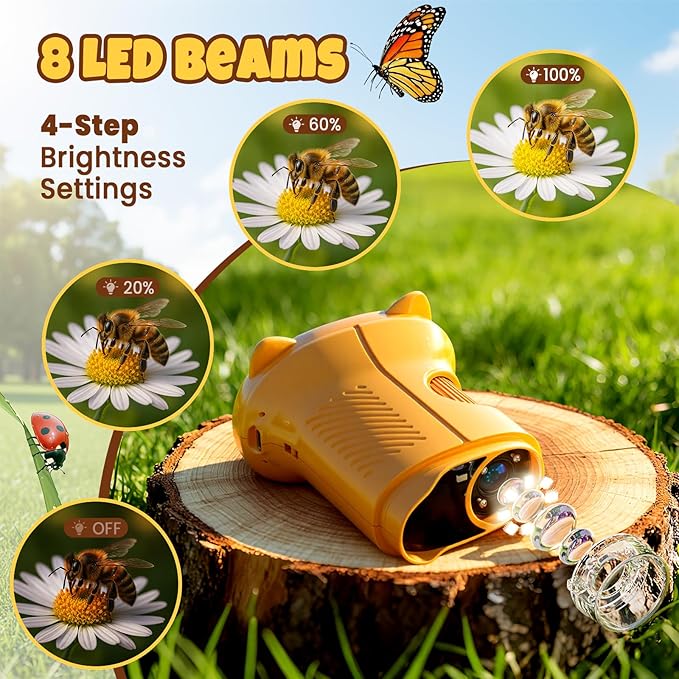 Handheld Digital Mini Microscope for Kids: 1000X 4K Pocket Portable 2.4" Screen Microscopes Toys STEM Electronic Learning Educational Science Kit Toddler 8-12 Birthday Gift 3 4 5 6 7 Year Old Boy Girl