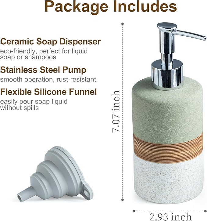 Dish Soap Dispenser for Bathroom, Hand Soap Dispenser
