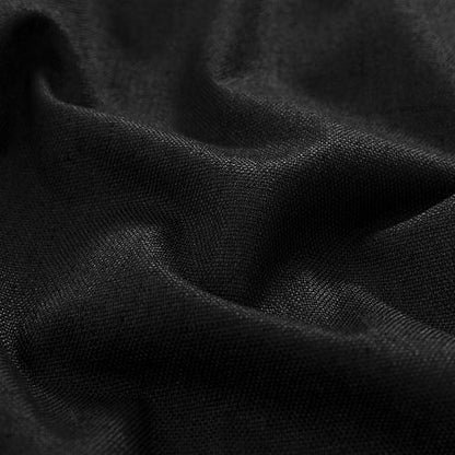 KOUFALL 72 Inch Black Curtains for Bedroom, Linen Thermal Blackout Back Tab