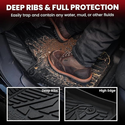 LASFIT Floor Mats & Cargo Liner Set for Ford Bronco 4-Door 2021-2026, Full Covrage Floor Liners + Cargo Mat + Backrest Mats + Underfloor Storage Mat, Heavy Duty All Weather TPE Interior Protection