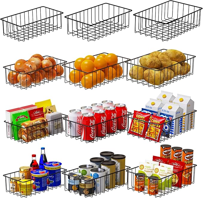 Joben Oligey 12 PACK Small Wire Storage Baskets