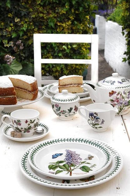 Portmeirion Botanic Garden 8.5" Salad Plates - Set of 6 | Assorted Floral Motifs | Fine Earthenware | Chip Resistant Glaze | Dishwasher, Microwave, Freezer, Oven Safe | Made in England