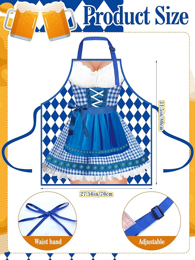 Geetery 4 Pcs Chicken Aprons for Women Rooster Print Apron Waterproof