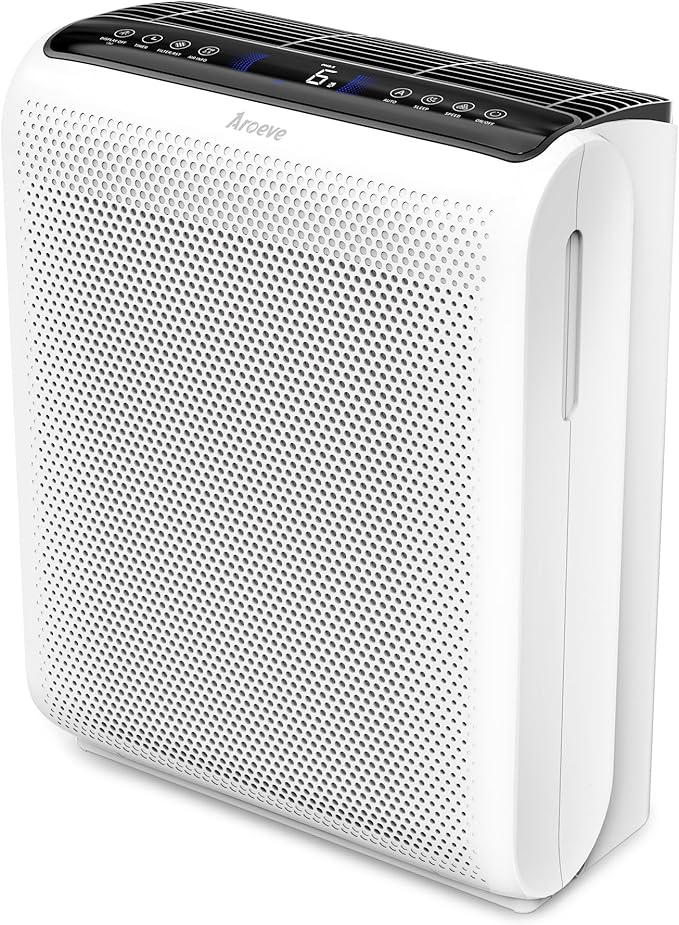 AROEVE Air Purifiers for Bedroom Home Large Room Up to 1504 Ft², 5 Layer Filter