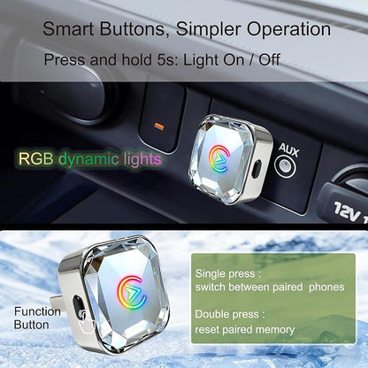 2 in 1 Wireless CarPlay and Android Auto Adapter for Lamborghini Revuelto 2024, Mini CarPlay Dongle Converts Wired to Wireless, Fast Auto-Connect