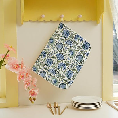 Floral Dish Drying Mat 18x24 Inches