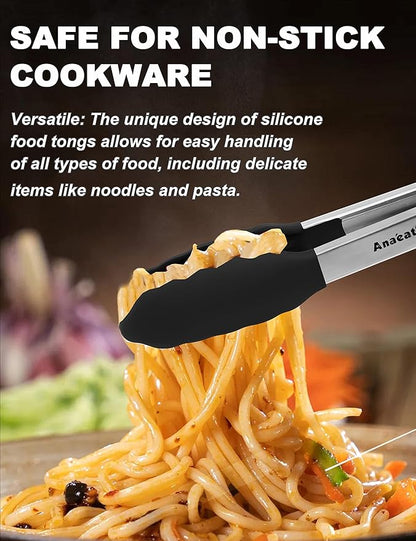 Anaeat Non-Stick Silicone Locking Tong