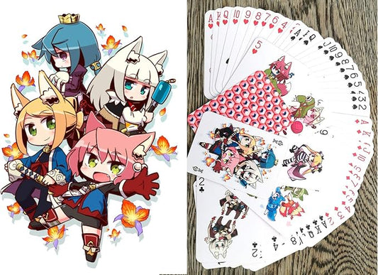 Anime Playing Cards # Poker Deck 54 Cards All Different # NAGA U Kawaii Anime Chibi Cute Manga