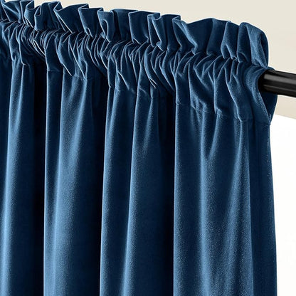 Lazzzy Velvet Blackout Extra Long Curtains Thermal Insulated Room Window Drapes