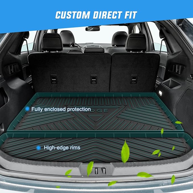 Nilight Cargo Mats for Ford Edge 2015 2016 2017 2018 2019 2020 2021 2022 2023 2024 2025 All Weather Protection Heavy Duty Cargo Liners