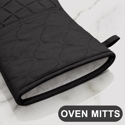 Oven Mitts Kitchen Towels and Dishcloths Pot Holders Sets, Oven Gloves Kitchen