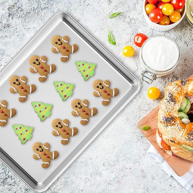 Baking Sheet with Rack Set, Wildone Stainless Steel Cookie Sheet Baking Pan