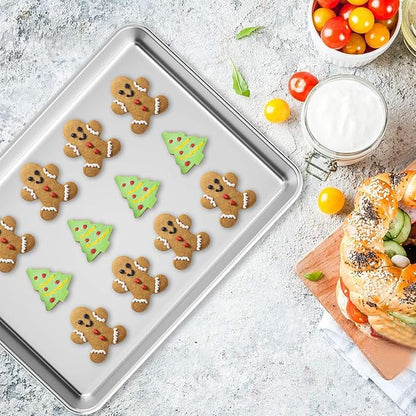 Baking Sheet with Rack Set, Wildone Stainless Steel Cookie Sheet Baking Pan