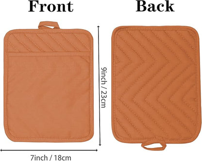 Oven Pot Holder with Pocket Cotton Heat Resistant Coaster Potholder Kitchen Hot