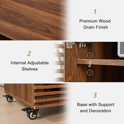 LEVNARY 5-Tier AV Media Cabinet