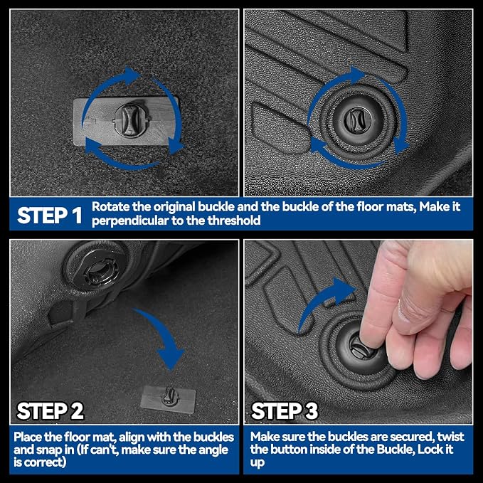 Custom Fit Floor Mats for Toyota Corolla Cross Hybrid 2022-2026, All Weather TPE Floor Liners with Trunk Mat & Backrest Protectors, Odorless Full Set Interior Accessories