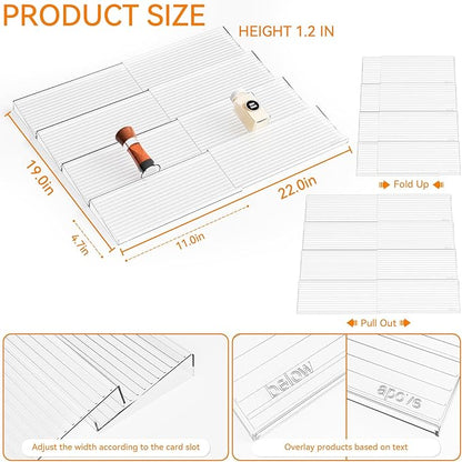 Yieach 8 Pack Adjustable In Drawer Spice Organizer