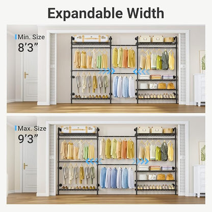 Timate F3 Plus Wall Mounted Clothes Rack Industrial Pipe Clothing Rack