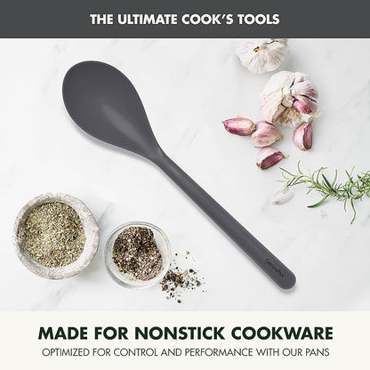 GreenPan Silicone Solid Spoon, Mixing Stirring Serving, Cooking Kitchen Utensil