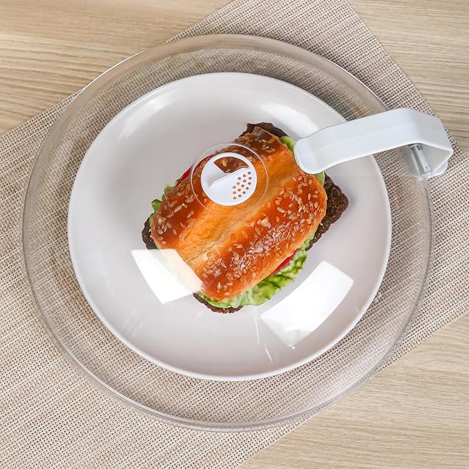 Microwave Splatter Cover for Food 12", Large Clear Microwave Splash Guard
