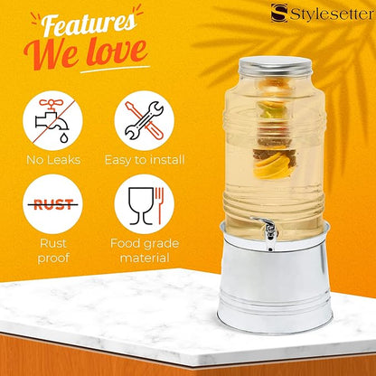 Style Setter Glass Drink Dispenser