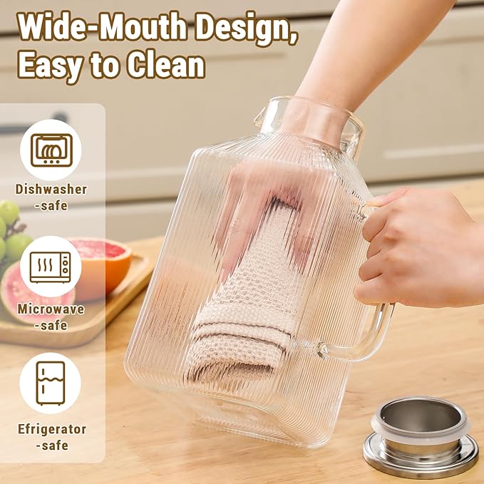 1 Gallon thickened Square Glass Pitcher