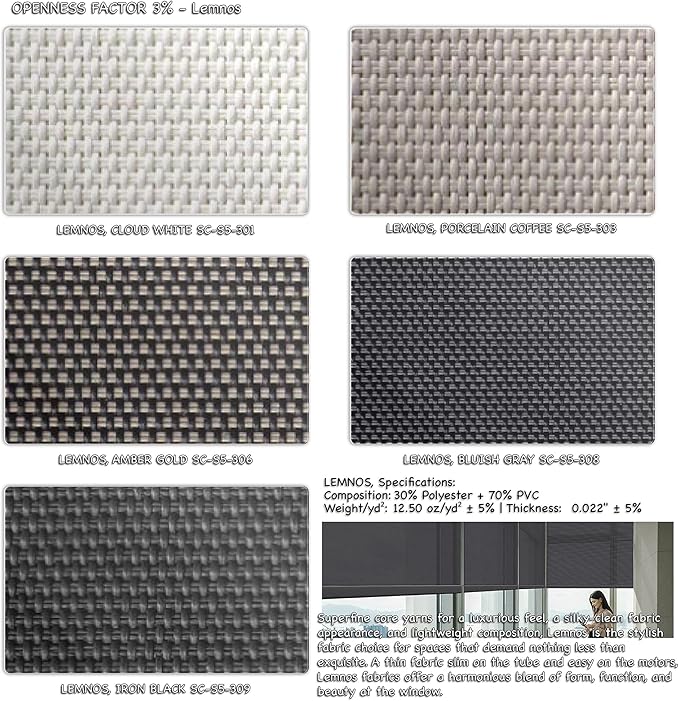HILADUO Customized Solar Screen Roller Shade Blinds