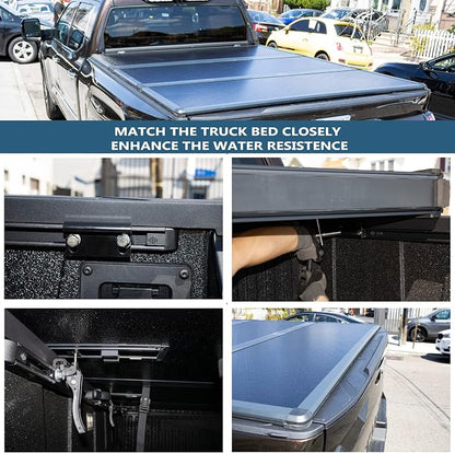 Hard Tri-Fold Truck Bed Tonneau Cover Compatible with 2022-2026 Ford Maverick 4.6ft Bed (54.4")