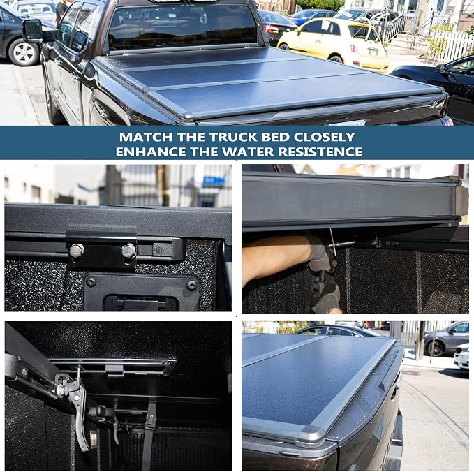 Hard Tri-Fold Truck Bed Tonneau Cover Compatible with 2015-2026 Ford F150 6.5 FT Bed (78")