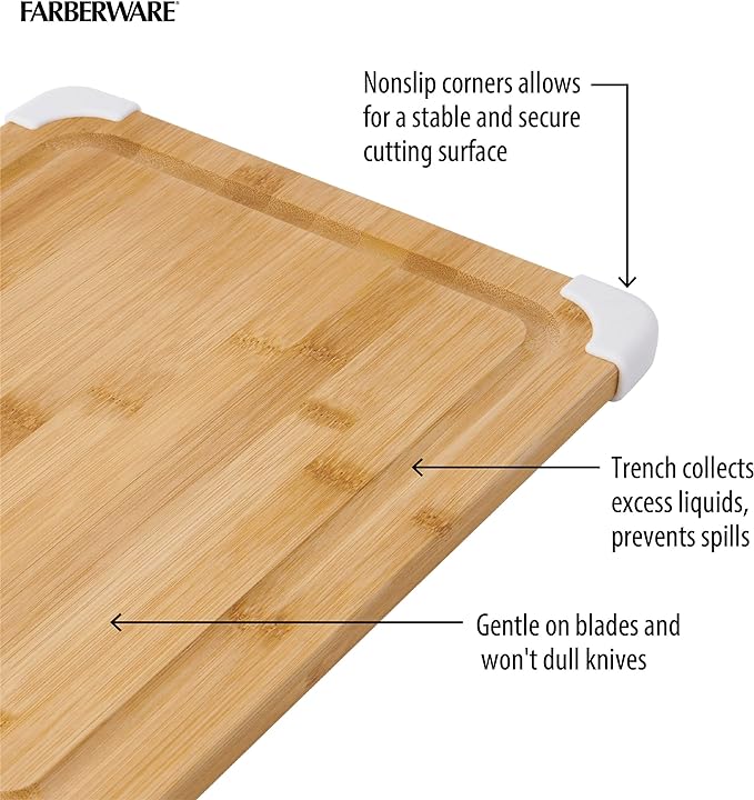 Farberware Nonslip Bamboo Cutting Board