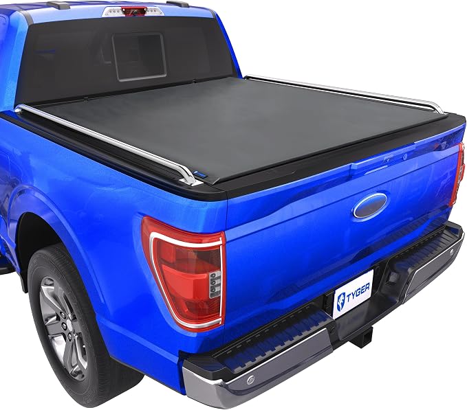 Tyger Auto T2 Low Profile Soft Roll-up Truck Bed Tonneau Cover Compatible with 2015-2026 Ford F-150 | Fleetside 5.5' (67") Bed | TG-BC2F6229