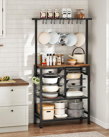 CHOEZON Pots and Pans Organizer Rack, Kitchen Bakers Rack, Kitchen Island Table
